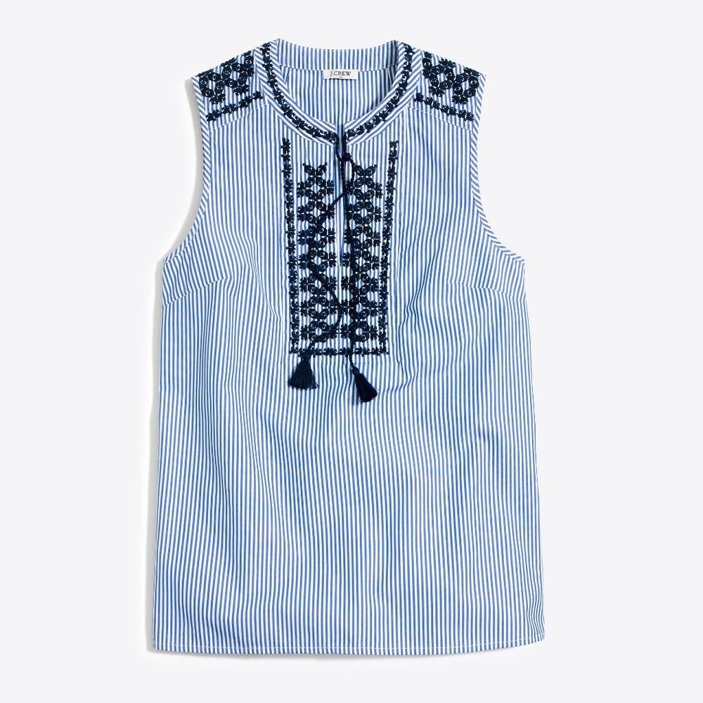 J. Crew Factory Cotton Sleeveless Tank Top Size 6